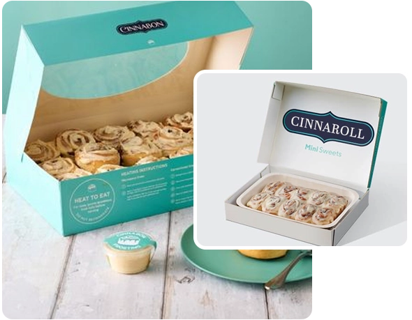1 cinnamon roll boxes