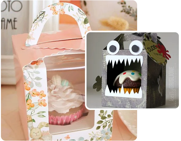 2 Cupcake Boxes with window