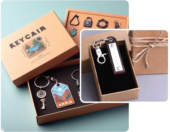 2 Kraft keychain boxes 1