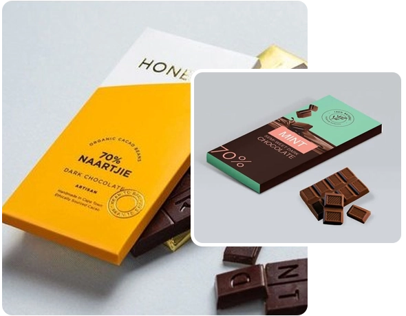 2 Printed Chocolate Bar boxes