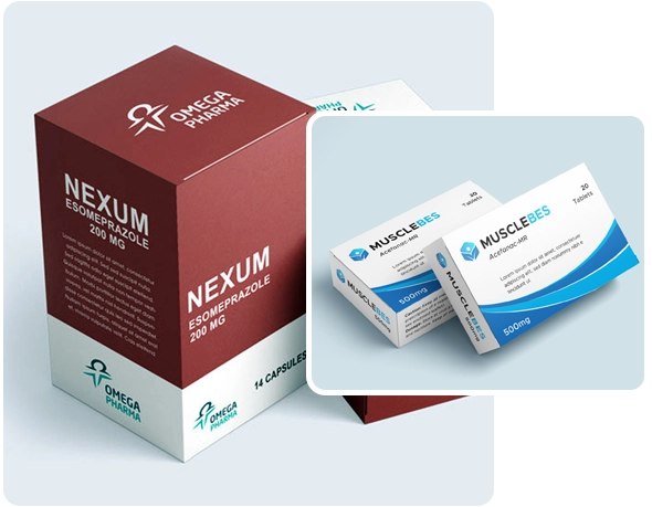 2 Printed Medicine Boxes