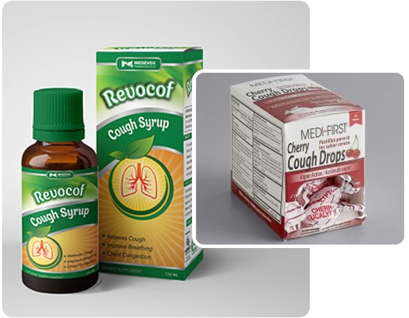 2 Tuck top cough boxes
