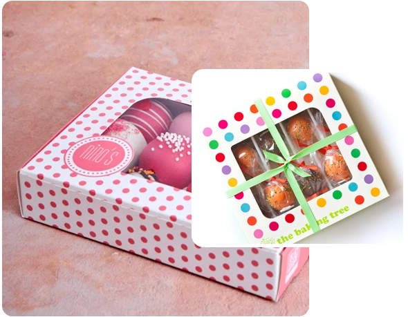 2 Window cake ball boxes