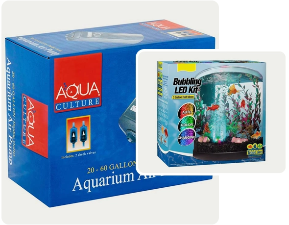 2 aquarium product boxes