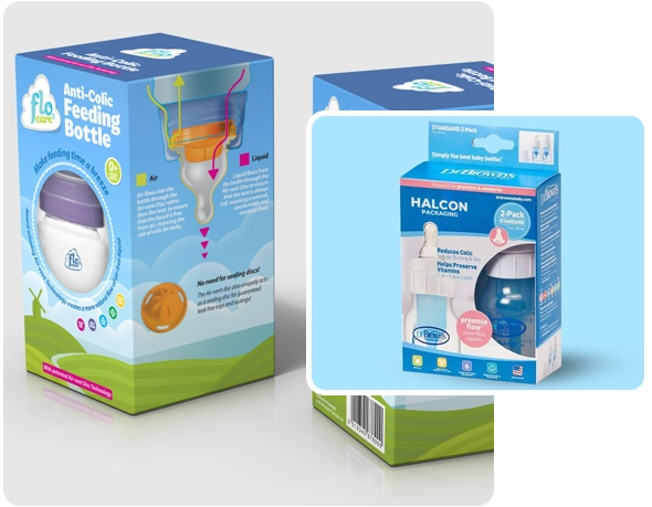 2 baby bottle boxes