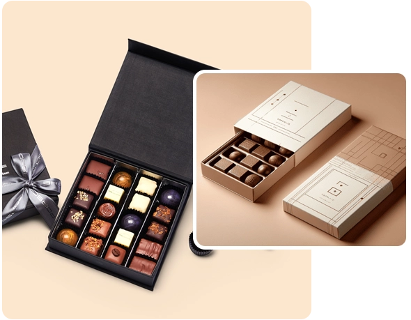 2 chocolate boxes