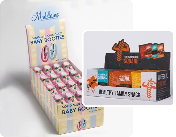 2 chocolate display boxes
