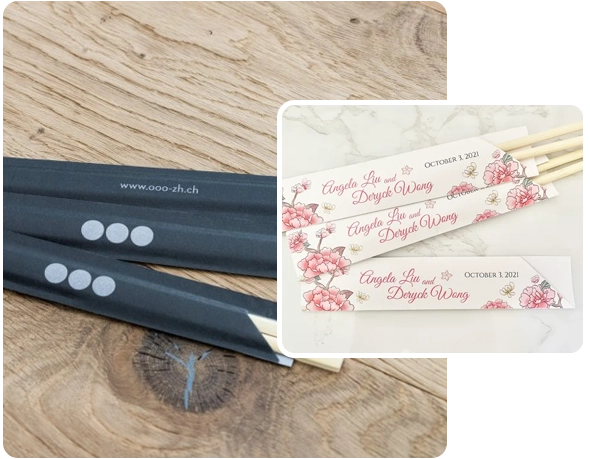 2 chopstick printed sleeves