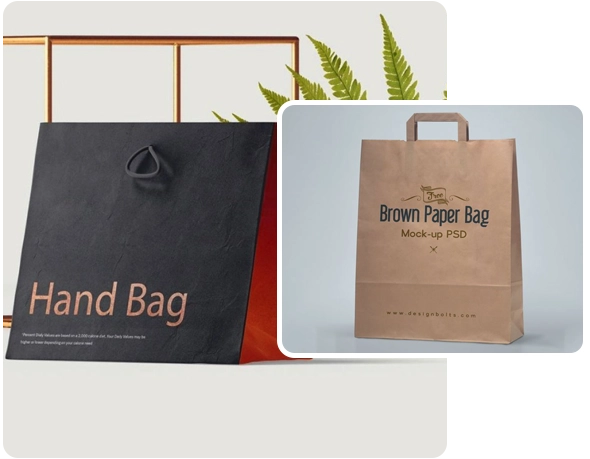2 cosmetic paper bags