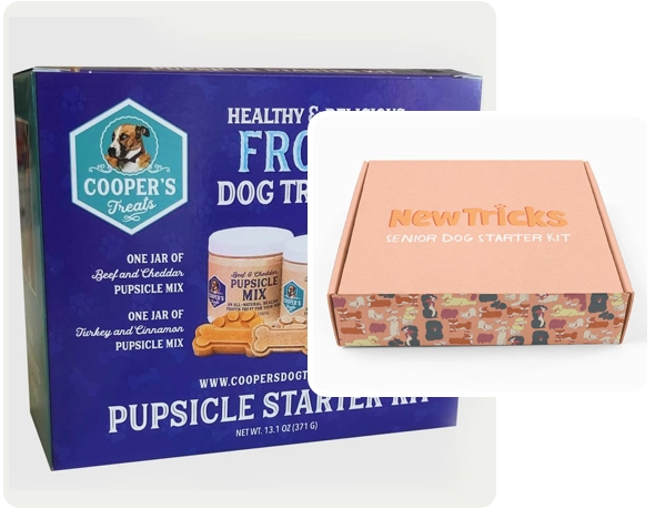 2 dog starter kit boxes