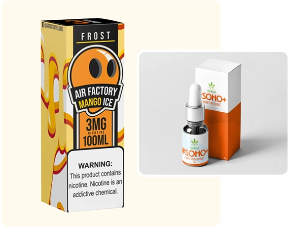 2 e liquid packaging boxes