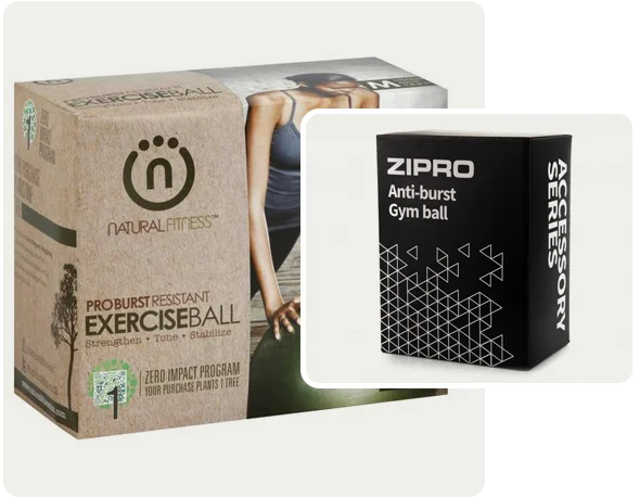 2 exercise ball boxes