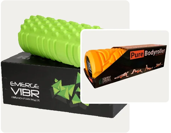 2 exercise foam roller boxes