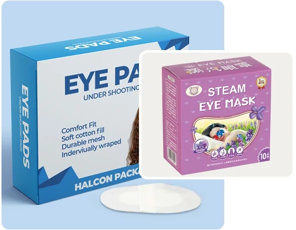 2 eye patches pads boxes