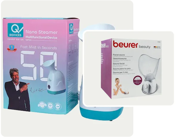 2 facial steamer boxes