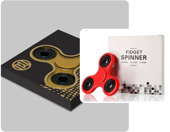 2 fidget spinner boxes