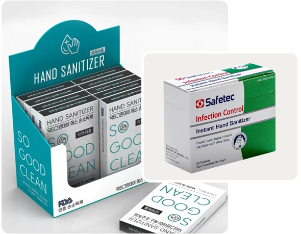 2 hand sanitizer boxes