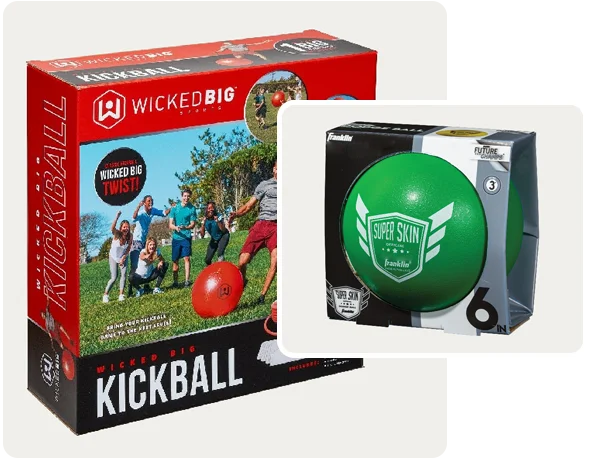2 kick ball boxes