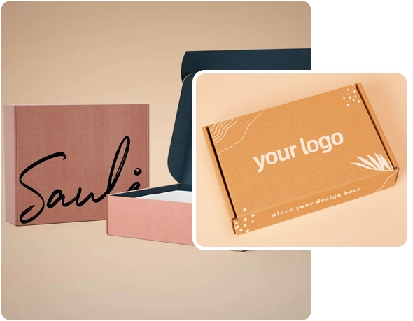 2 kraft Rectangular mailer Boxes