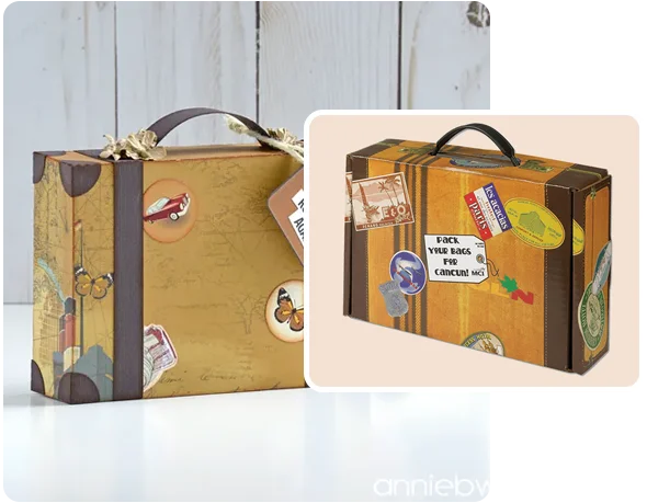 2 kraft Suitcase Boxes