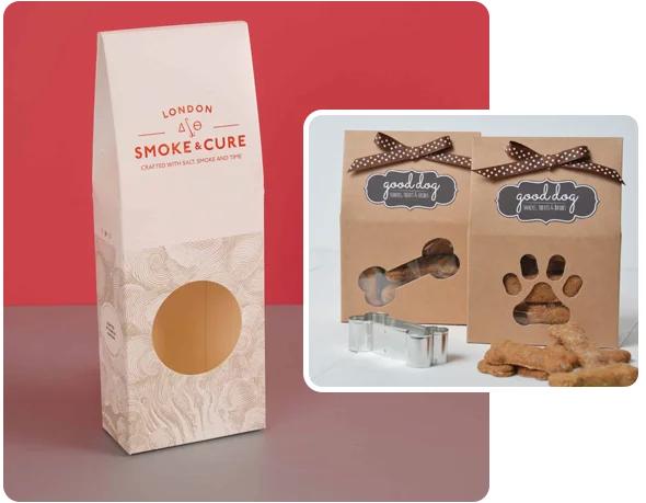 2 kraft Tapered Top Boxes