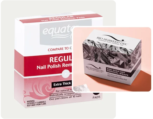 2 nail polish remover boxes