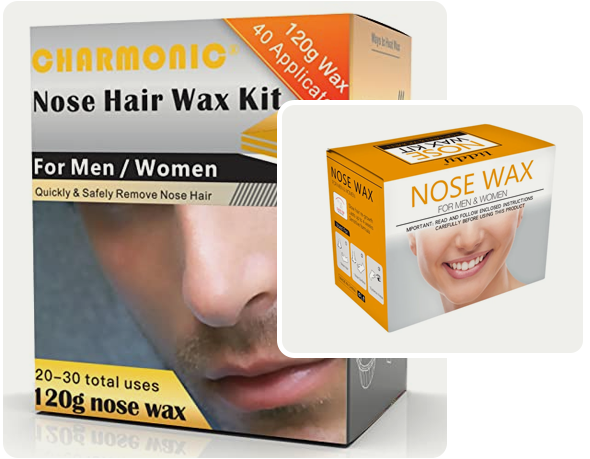 2 nose wax kit boxes