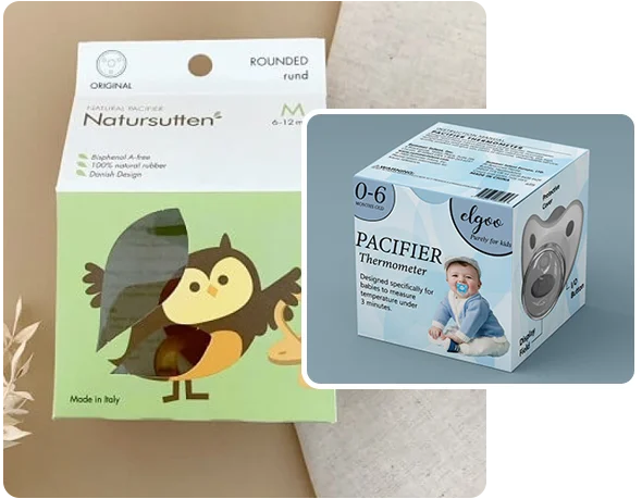2 pacifier boxes