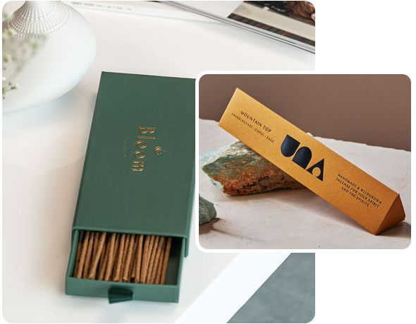 2 printed Incense Boxes