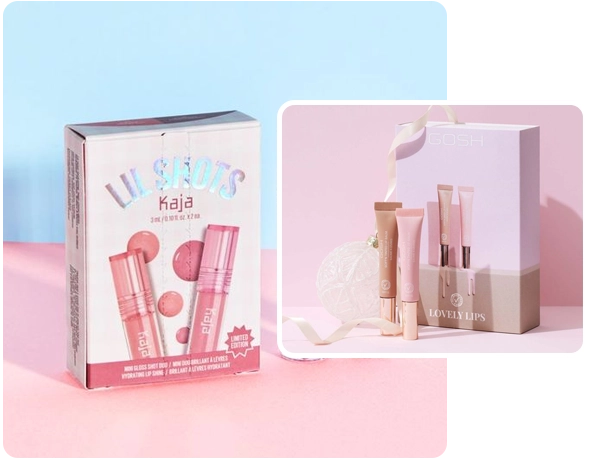 2 printed Lip Gloss Boxes