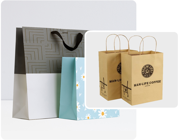 2 printed Paper bags