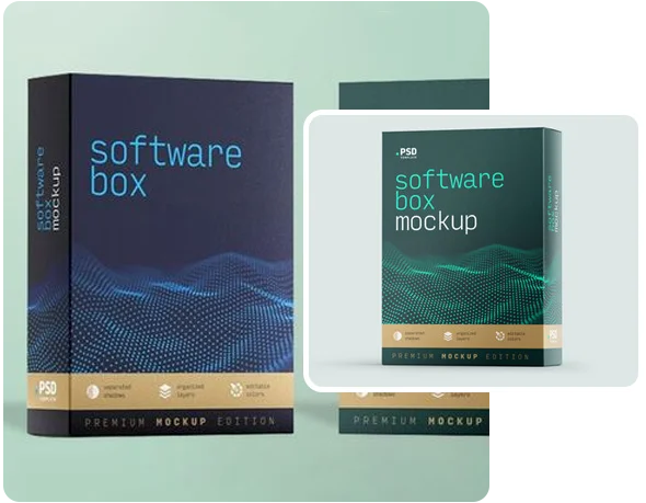 2 printed Software boxes