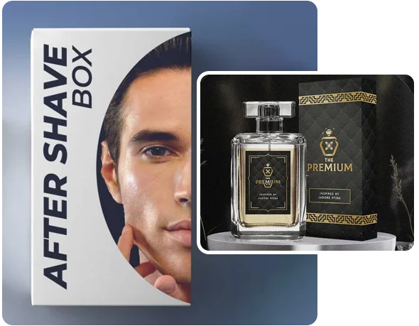 2 printed aftershave boxes