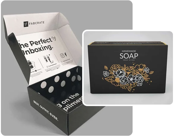 2 printed black boxes