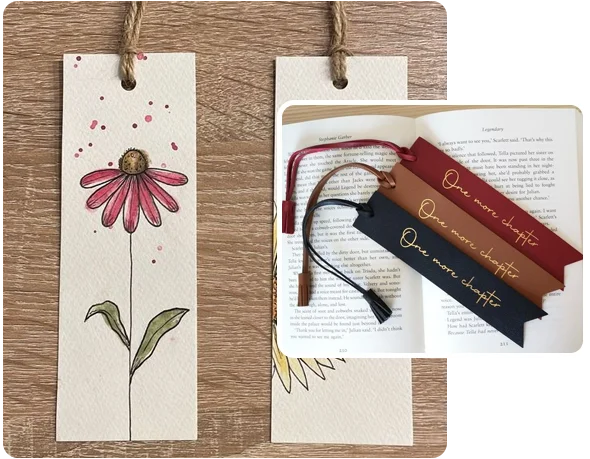 2 printed bookmarks