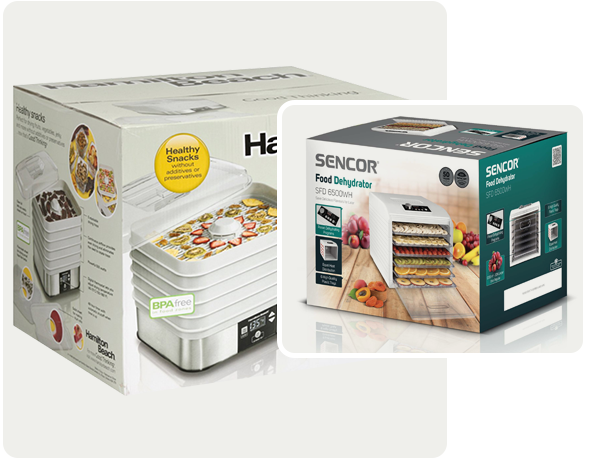 2 printed food dehydrator Boxes