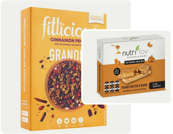 2 seal end granola boxes