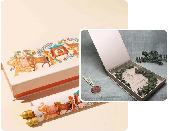 2 snap shut Invitation boxes