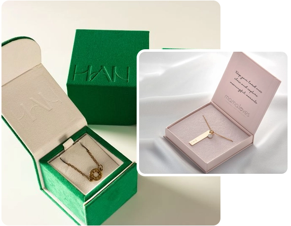 2 snap shut Necklace Boxes