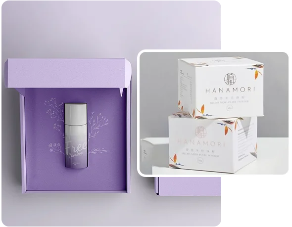 2 square Cosmetic boxes