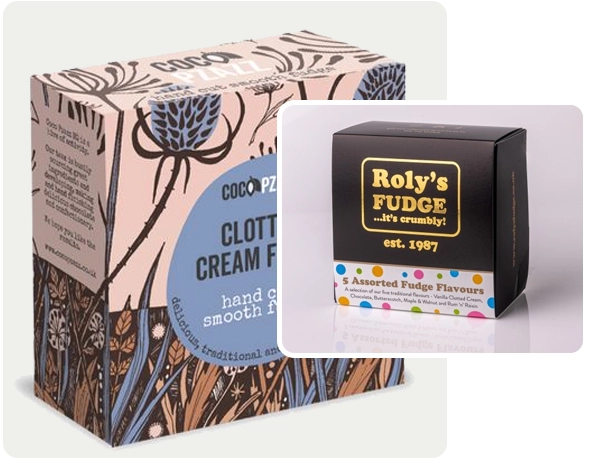 2 square fudge boxes