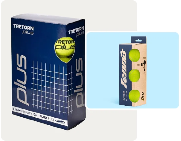 2 tennis ball boxes