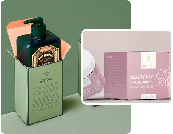 2 tuck top Lotion Boxes