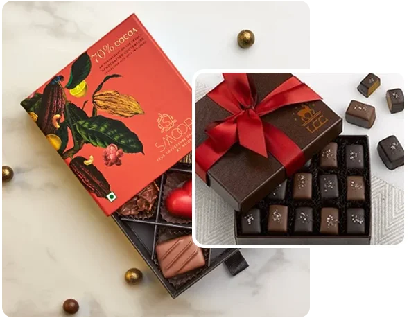 2 two piece Confectionery Boxes