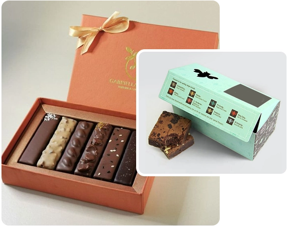 2 two piece brownie Boxes