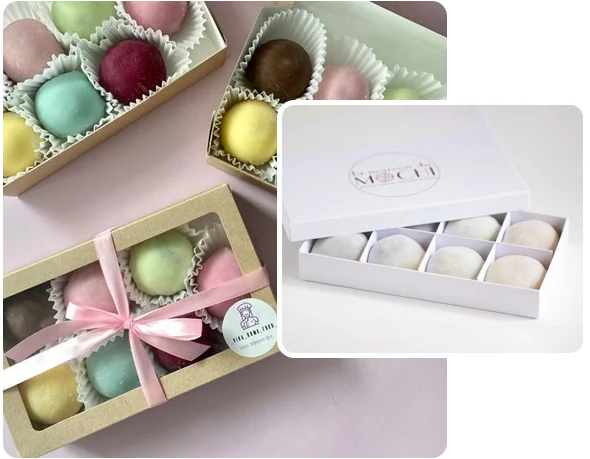 2 two piece mochi boxes