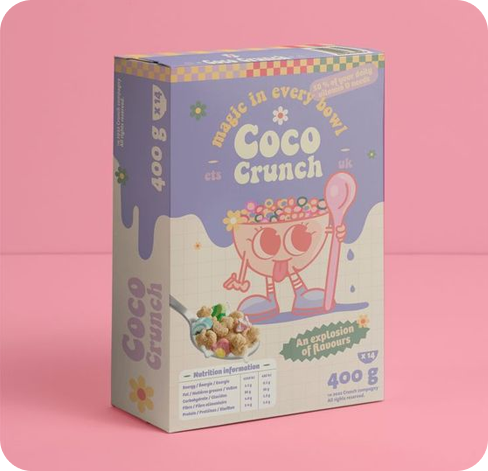 3 Cereal Packaging boxes