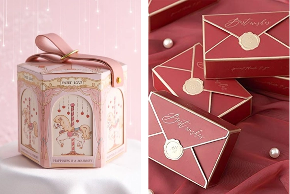 3 Gold foil Gift Boxes