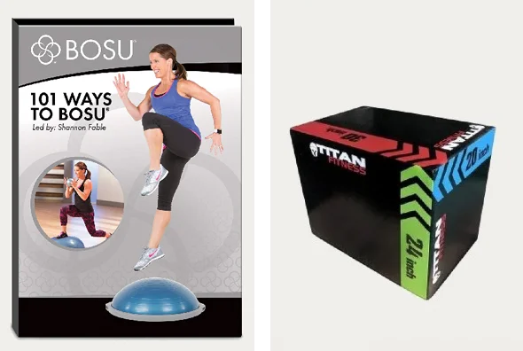 3 bosu ball boxes