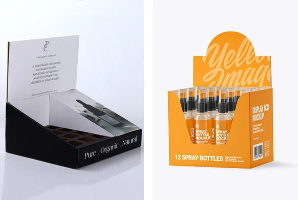 3 bottle display boxes